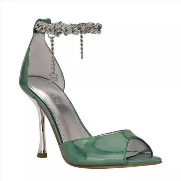 Guess Jadiel Embellished Ankle Strap Dress Heel Sandals Size 9 - NWT - Picture 1 of 4